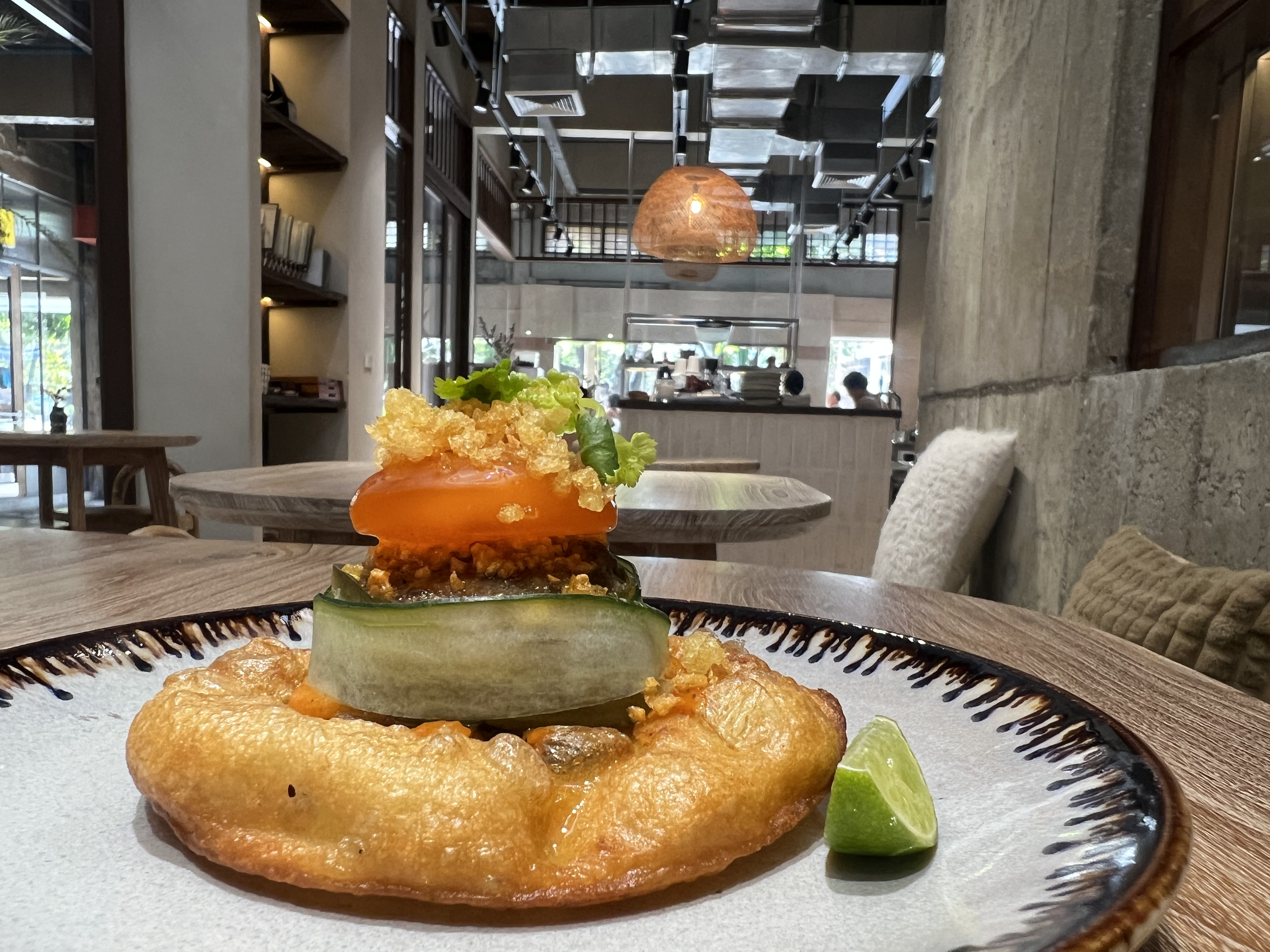 Sàat Bangkokで注文したタイの素材を使ったセイボリー料理